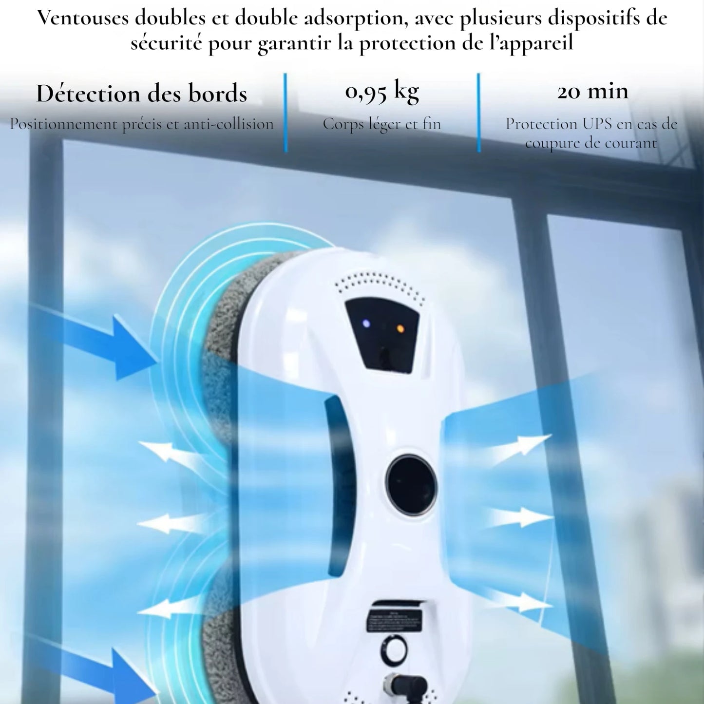 CleanVitre - Robot Nettoyeur de Vitres Automatique Intelligent